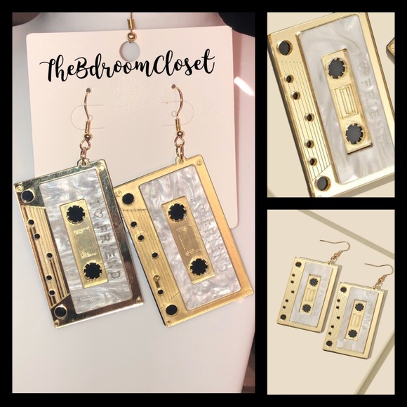 Acrylic 80s 90s Retro Recorder Earrings - Vintage Dangle Earrings For Music Lovers, Lightweight Jewelry Gift - View #6